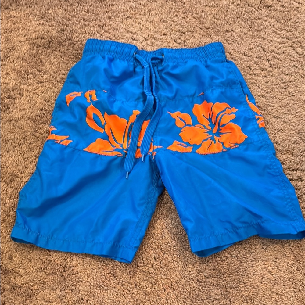 Blue and Orange Kid’s Swim Shorts
